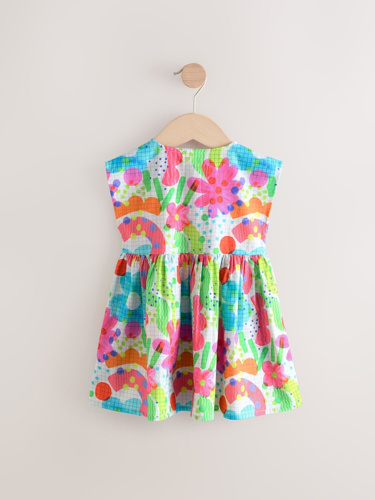 Rainbow Doodle Button Through Summer Dress (3mths-10yrs) - Image 6 of 8