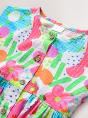 Rainbow Doodle Button Through Summer Dress (3mths-10yrs) - Image 7 of 8