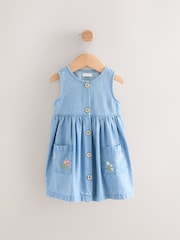 Denim Sleeveless Pocket Summer Dress (3mths-8yrs) - Image 4 of 8
