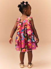 Bright Pink Embroidered Party Dress (3mths-8yrs) - Image 2 of 8