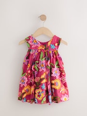 Bright Pink Embroidered Party Dress (3mths-8yrs) - Image 6 of 8