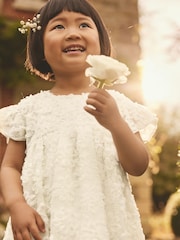 Ivory 3D Floral Occasion Dress (3mths-8yrs) - Image 2 of 7