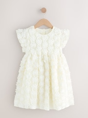 Ivory 3D Floral Occasion Dress (3mths-8yrs) - Image 4 of 7