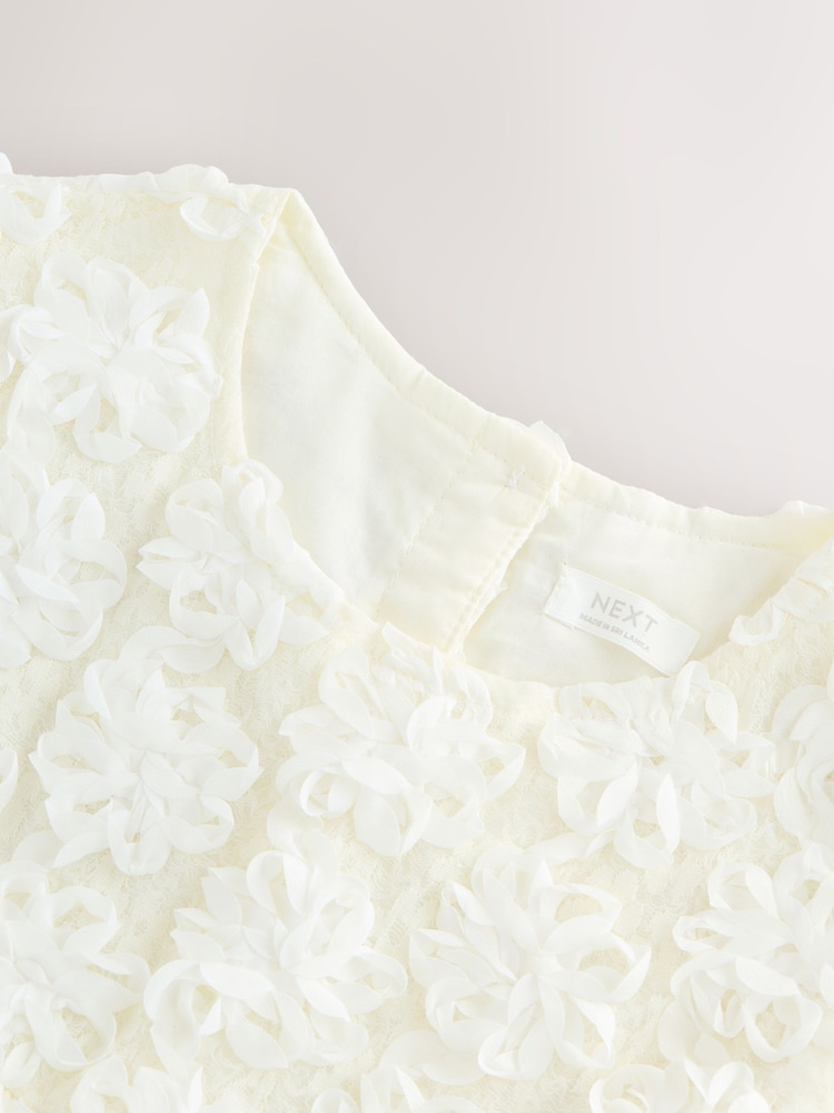 Ivory 3D Floral Occasion Dress (3mths-8yrs) - Image 7 of 7