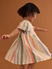 Arcoíris pastel - Vestido de verano abotonado (3 meses - 8 años) - Imagen 2 de 8