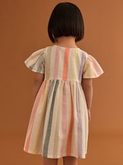 Arcoíris pastel - Vestido de verano abotonado (3 meses - 8 años) - Imagen 3 de 8