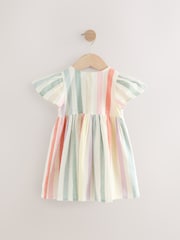 Arcoíris pastel - Vestido de verano abotonado (3 meses - 8 años) - Imagen 6 de 8