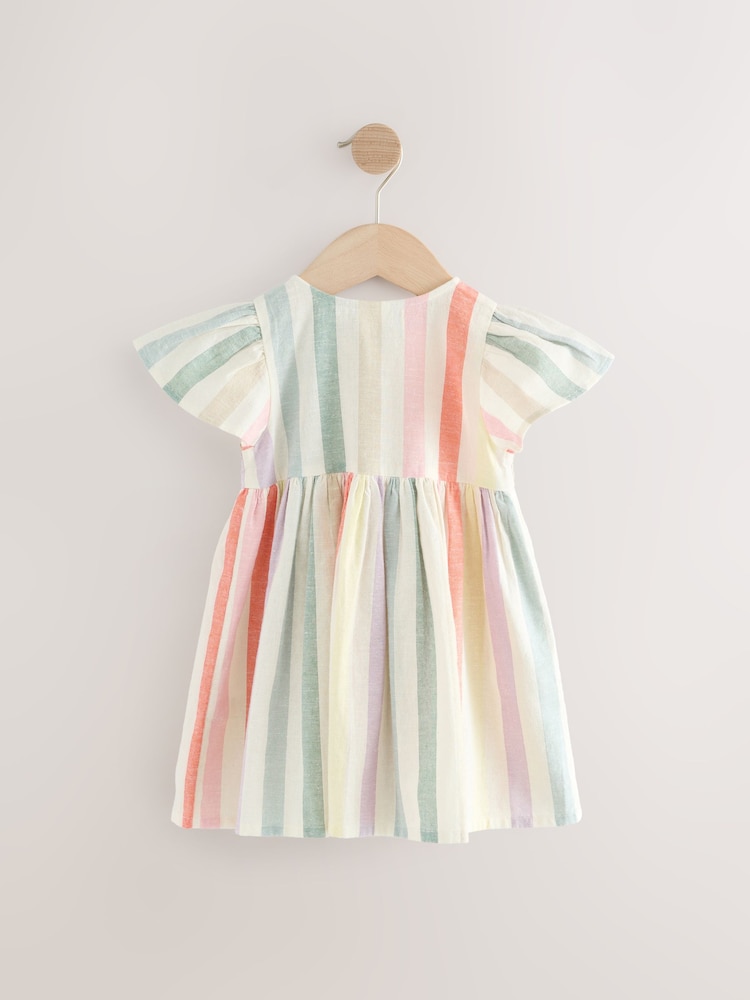 Pastel Rainbow Button Up Summer Dress (3mths-8yrs) - Image 6 of 8