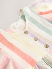Arcoíris pastel - Vestido de verano abotonado (3 meses - 8 años) - Imagen 8 de 8