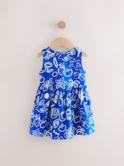 Cobalt Blue Sleeveless Peplum Summer Dress (3mths-8yrs) - Image 5 of 7