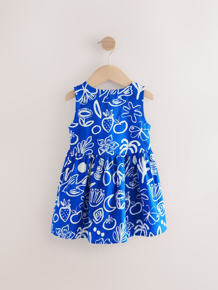 Kobaltová modř - Bez rukávů Peplum Summer Šaty (3měsíců-8let) - Image 5 of 7