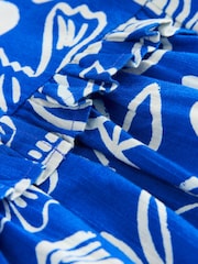 Cobalt Blue Sleeveless Peplum Summer Dress (3mths-8yrs) - Image 6 of 7