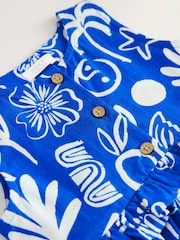 Cobalt Blue Sleeveless Peplum Summer Dress (3mths-8yrs) - Image 7 of 7