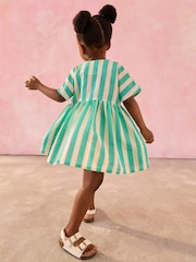 Green/White Stripe Relaxed Summer Dress (3mths-8yrs) - Image 2 of 8