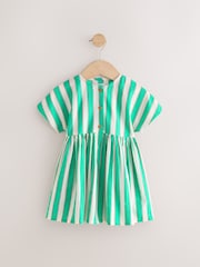 Green/White Stripe Relaxed Summer Dress (3mths-8yrs) - Image 5 of 8