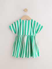 Green/White Stripe Relaxed Summer Dress (3mths-8yrs) - Image 6 of 8