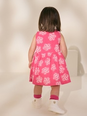 Pink Batik Sleeveless Peplum Summer Dress (3mths-8yrs) - Image 3 of 7
