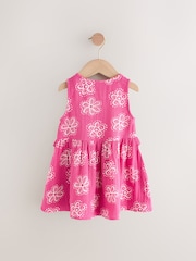 Pink Batik Sleeveless Peplum Summer Dress (3mths-8yrs) - Image 5 of 7