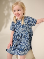 Blue Batik Relaxed Summer Dress (3mths-8yrs) - Image 1 of 8