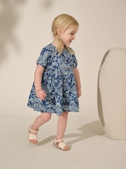 Blue Batik Relaxed Summer Dress (3mths-8yrs) - Image 4 of 8
