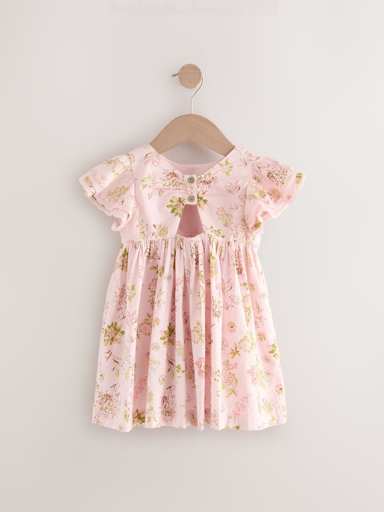 Pink Angel Sleeve Dress (3mths-8yrs) - Image 7 of 9
