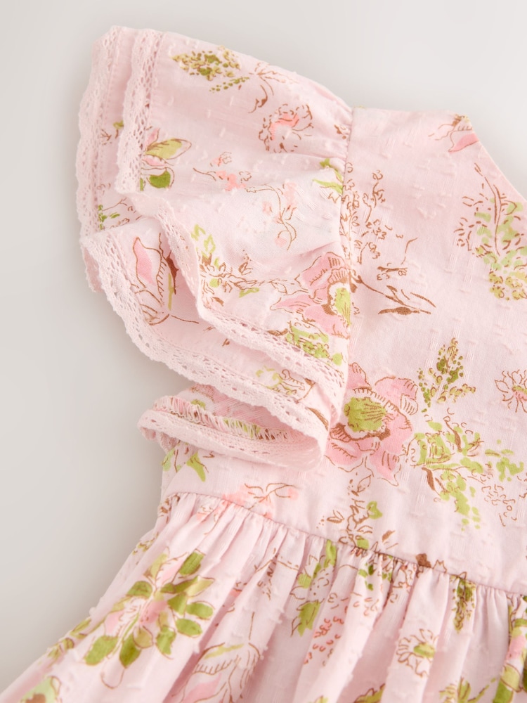 Rosa - Vestido de manga de ángel (3 meses a 8 años) - Imagen 9 de 9 Rosa - Vestido de manga de ángel (3 meses a 8 años) - Imagen 9 de 9