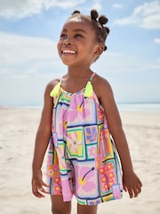 Multi Print 100% Cotton Playsuit (3mths-10yrs) - Image 1 of 4