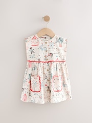 Ecru Cream Circus Button Through Summer Dress (3mths-10yrs) - Image 5 of 8