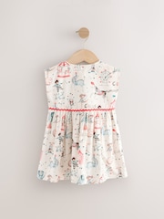 Ecru Cream Circus Button Through Summer Dress (3mths-10yrs) - Image 6 of 8