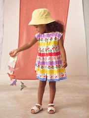 Multi Rainbow Button Through Summer Dress (3mths-10yrs) - Image 1 of 8