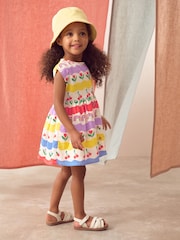 Multi Rainbow Button Through Summer Dress (3mths-10yrs) - Image 3 of 8