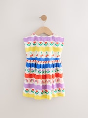 Multi Rainbow Button Through Summer Dress (3mths-10yrs) - Image 6 of 8