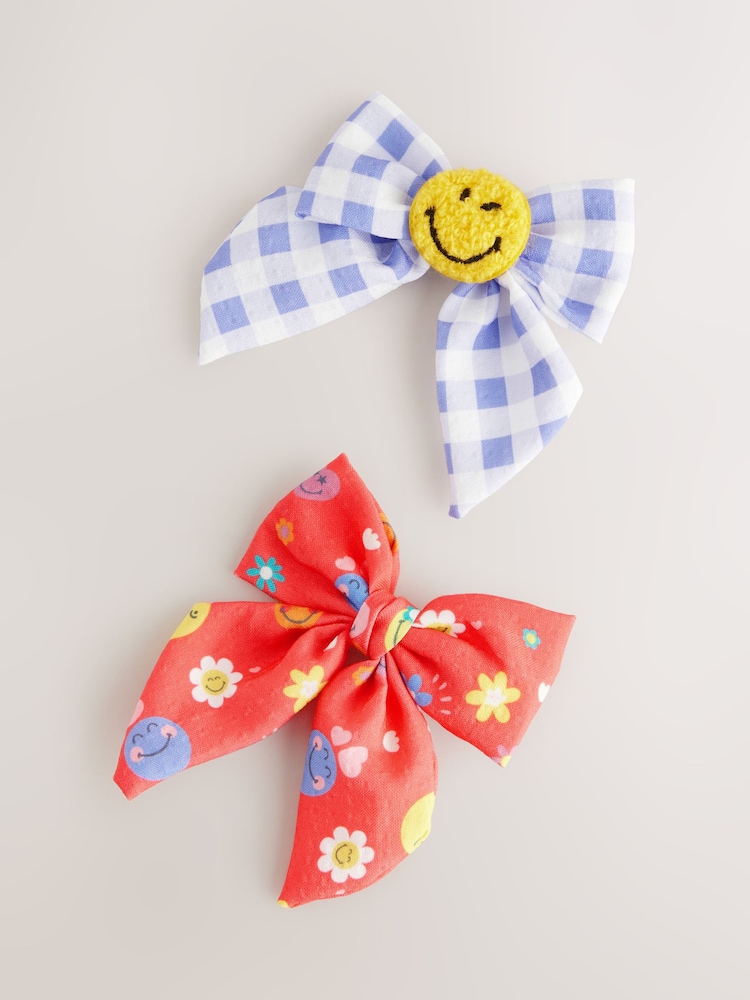 Red SmileyWorld® Statement Bow Clips 2 Pack - Image 1 of 4