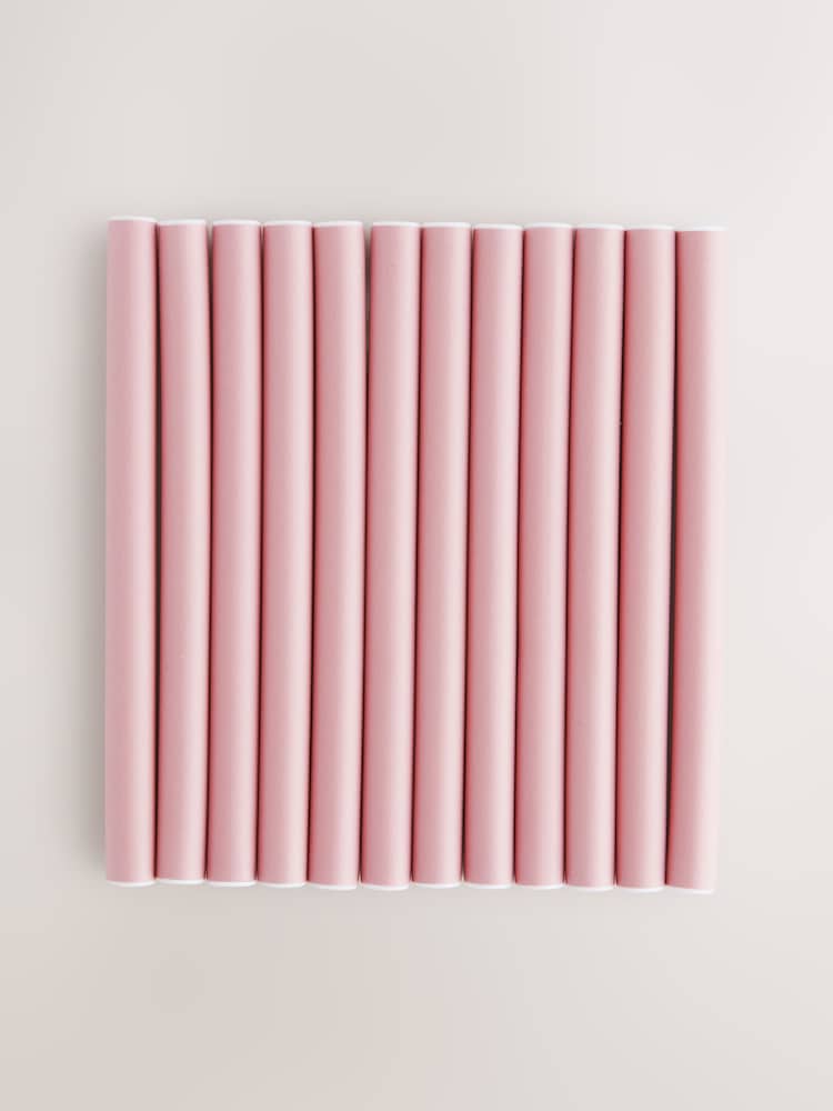 Light Pink Mini Foam Rollers 12 Pack - Image 2 of 5