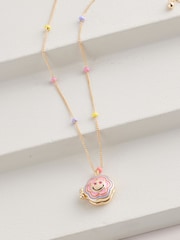 Gold Tone SmileyWorld® Locket Necklace - Image 2 of 4