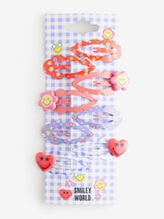 Pink SmileyWorld® Clips 8 Pack - Image 1 of 4