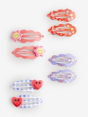 Pink SmileyWorld® Clips 8 Pack - Image 2 of 4