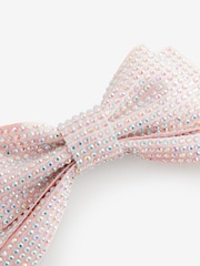 Light Pink Gemstone Bow Clip - Image 3 of 4