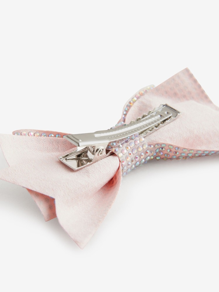 Light Pink Gemstone Bow Clip - Image 4 of 4