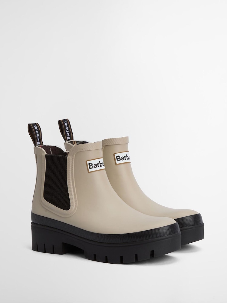 Barbour® Cream Halton Chelsea Wellington Boots - Image 2 of 5