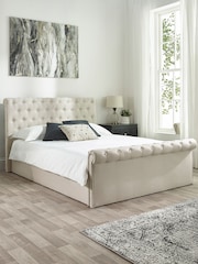 Aspire Furniture Oyster Chesterfield Side Lift Ottoman Storage Bed - Image 1 of 6