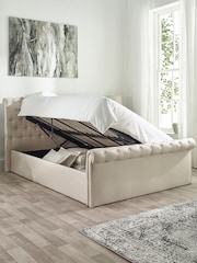 Aspire Furniture Oyster Chesterfield Side Lift Ottoman Storage Bed - Image 2 of 6