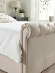 Aspire Furniture Oyster Chesterfield Side Lift Ottoman Storage Bed - Image 5 of 6