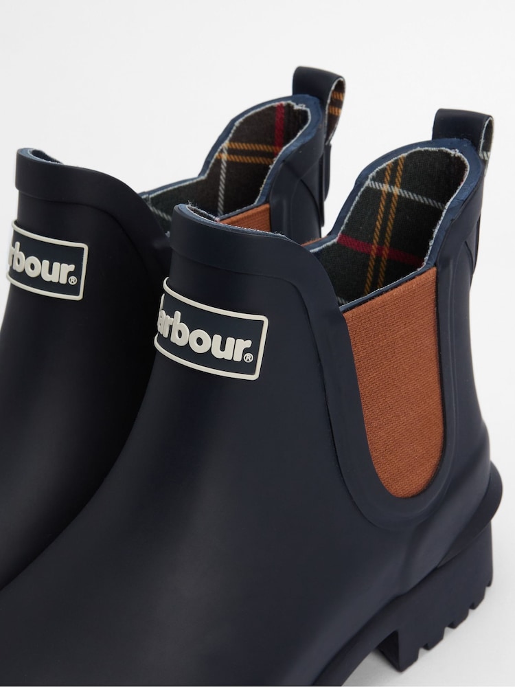Barbour® Navy Blue Wilton Chelsea Wellington Boots - Image 6 of 6