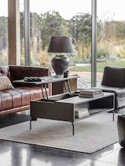 Libra Interiors Black Bronks Acacia Coffee Table with Motion Top - Image 1 of 5