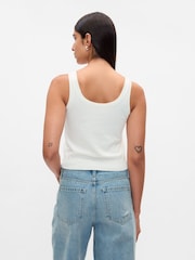 Gap White CashSoft Cropped Vest - Image 2 of 5