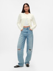 Gap White CashSoft Cropped Vest - Image 3 of 5