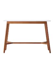 Fifty Five South White Mayan White Marble Console Table - Image 4 of 6