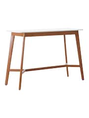 Fifty Five South White Mayan White Marble Console Table - Image 5 of 6