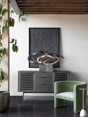 Libra Interiors Black Bronks Acacia Buffet Cabinet - Image 1 of 5